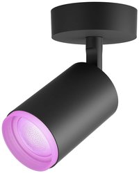 Philips Hue White & Col. Amb. Fugato Spot 1-skrzydłowy czarny 350lm Reflektor ścienny LED Philips Lighting Fugato Hue 5063130P7 5.7 W