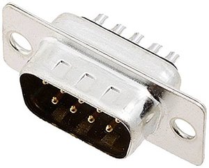 Listwa męska D-Sub encitech DB09-SP 2101-0180-01, rzędy: 2, styki: 9, 180 °, 1 szt.
