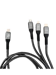 Kabel do ładowania USB IWH, USB-C®, Złącze żeńskie USB Micro-A, Złącze męskie Lightning, 1.2 m