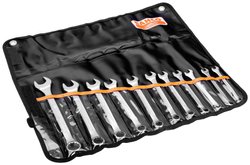 Zestaw kluczy płasko-oczkowych, 11 sztuk, w kasecie z tworzywa sztucznego, 8-22 mm Zestaw kluczy płasko oczkowych Bahco 111M/11T 8 - 22 mm