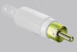 Złącze męskie RCA/Cinch BKL Electronic 31 KG/ws, złocony, złącze męskie proste, 1 szt.