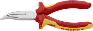 Szczypce płaskie, okrągłe Knipex 25 26 160, 160 mm, 61 HRC, VDE