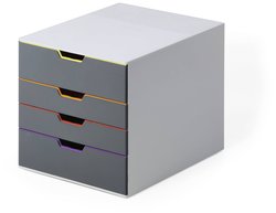 Szafka z szufladami Durable 760427 szary DIN A4, DIN C4, Folio, List Ilość szuflad: 4