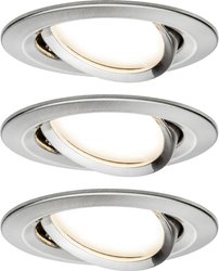 Zestaw EBL Nova Plus Zb Coin dim rd, LED 3 x 6 w 230 V 51 mm odlew aluminiowy 3-cynkowy Oświetlenie wewnętrzne LED Paulmann 92959 Zestaw 3-elementowy 18 W 460 lm