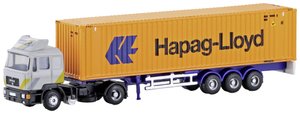 Model ciężarówki Minis by Lemke LC4068 N MAN Naczepa kontenerowa F90 Hapag-Lloyd