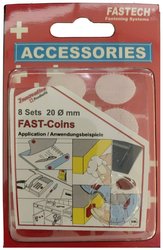 Rzep okrągły do przyklejania na gorąco element z pętelkami i haczykami (Ø) 20 mm biały FASTECH® 685-010 8 par(a)