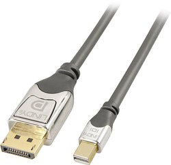 Przejściówka Mini DisplayPort, DisplayPort LINDY LINDY 0,5m Mini DP- DP Kabel Cromo Line 36310, 0.50 m