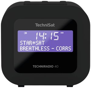Radio kieszonkowe TechniSat TECHNIRADIO 40 DAB+, UKW funkcja budzika, zawiera głośnik czarny