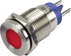 Lampka sygnalizacyjna LED TRU COMPONENTS GQ16F-D/J/R/12V/N 1302128, 12 V/DC, 16 mm