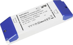 Self Electronics SLD75-24VL-E Transformator LED  Stałonapięciowy 75 W 0.5 - 3.1 A 24 V/DC Ściemniacz, Możlowość stosowania w meblach, Zabezpieczenie przed przeciążeniem 1 szt.