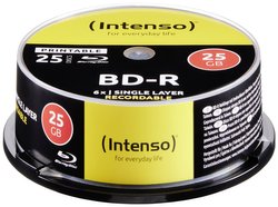 Intenso BD-R DO DRUKU 6x 25 GB Pudełko na ciasto 25 szt. Płyta Blu-ray Intenso 5101114, 25 GB, 6 x, 25 szt.