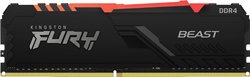 Kingston FURY Beast RGB Pamięć robocza do PC - moduł  DDR4 16 GB 1 x 16 GB  3733 MHz 288 pin DIMM CL19 KF437C19BB1A/16