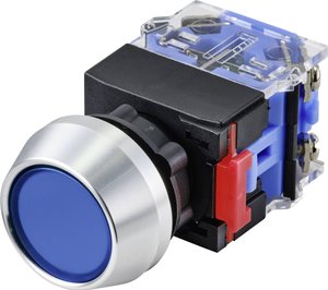 Przycisk TRU COMPONENTS LAS0-L-11/B TC-9428092, 22 mm, 250 V, 5 A, 1 szt.