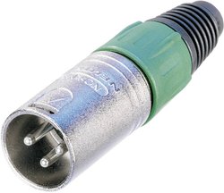 Złącze męskie XLR, proste Pin: 3  kolor srebrny Neutrik NC3MX 1 szt.