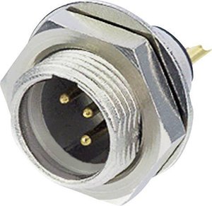 Złącze męskie XLR, miniaturowe  RT3MPR Rean AV RT3MPR złącze męskie do wbudowania pionowego Ilość styków: 3  srebrny 1 szt.
