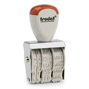 Trodat Pieczątka datująca CLASSIC 1020 35 x 5 mm (szer. x wys.) srebrny Pieczątka datująca Trodat CLASSIC 1020 54223, 1 szt.