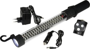 Lampa drążkowa LED HP Autozubehör 60+17LED Akku Arbeitsleuchte 28368 akumulatorowe, poprzez zasilacz sieciowy, ze złącza samochodowego 110 lm