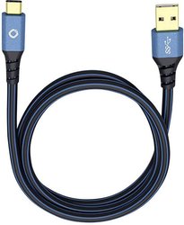 Kabel USB Oehlbach USB Plus C3, USB 3.2 Gen1 (USB 3.0), Złącze męskie USB-A, Złącze męskie USB-C®, 3.00 m