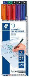 Marker do folii Staedtler Lumocolor® non-permanent pen 316 316 B10 czerwony, niebieski, zielony, czarny, pomarańczowy, liliowy