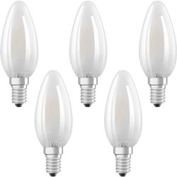 E14  LED  4 W = 40 W  ciepła biel  Kształt świecy  filament Żarówka LED OSRAM 4058075090682 E14 4 W = 40 W 470 lm ciepła biel 5 szt.