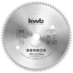Piły tarczowe do drewna profilowego do ręcznych pilarek tarczowych Ø 205 x 18 mm Tarcza tnąca kwb  205 x 18 mm 1 szt.