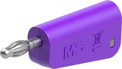 Złącze pojedyncze 4 mm całkowicie fioletowe Stäubli LQ-4N-30 Wtyk laboratoryjny 1 szt.