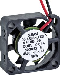 Wentylator osiowy SEPA MF15B05, 5 V/DC, 0.7 m³/h, (D x S x W) 15 x 15 x 4.5 mm