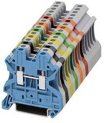 Zacisk szeregowy, 4 mm2 czarny mocowanie śrubowe 2 złącza black Zacisk szynowy Siemens 8WH10000AG08 Śrubowe  1 szt.