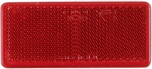 Odblask samochodowy SecoRut 90256, prostokątny czerwony, (D x SZ) 90 mm x 44 mm