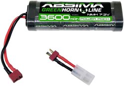 Pakiet akumulatorów (NiMH) 7.2 V 3600 mAh  Absima Hardcase Gniazdo T, Gniazdo Tamiya