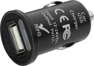 Ładowarka samochodowa USB Eufab 16548, Obciążalność prądu maks.: 1 A, 12 - 5 V, 24 - 5 V