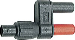 Adapter izolowany BNC -Ø 4 mm (XF-BB/4 BNC żeńskie na 4 mm żeńskie) Adapter pomiarowy bezpieczna Stäubli XF-BB/4 czarny, czerwony