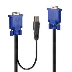 Przejściówka, adapter KVM LINDY 32187, [1x VGA - 1x VGA, USB-A], 3.00 m