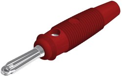 Wtyk bananowy SKS Hirschmann BUELA 20 K, O 4 mm, 1.5 mm2,6 A, 60 V, czerwony