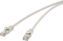 Kabel LAN Renkforce RF-4541484, 1 szt., RJ45, CAT 5e, F/UTP, 0.25 m, szary