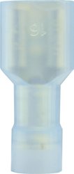 Konektor żeński, pełna izolacja PA, tuleja, 6.3x0.8 mm, 1.5-2.5 mm2, żółty