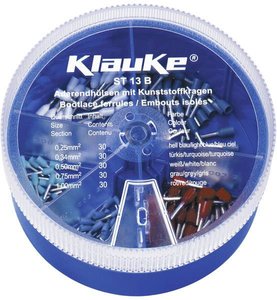 Zestaw końcówek rurkowych Klauke ST13B, 0.25 mm² - 1 mm², 150 Teile
