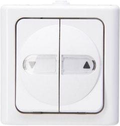 Przełącznik do żaluzji Komplet Kopp BlueElectric 561502005, biały