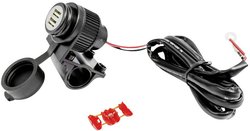 Podwójne gniazdo USB do motocykli, quadów i innych pojazdów z napięciem 12 V. Albrecht USB Dose 73700 Ładowarka USB