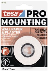 Taśma montażowa tesa 66743-00000-00 Mounting PRO Tapete & Putz (D x S) 1.5 m x 19 mm 1.5 m 1 szt.