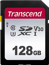 Karta pamięci SDXC Transcend TS128GSDC300S, 128 GB, Class 10, UHS-I, UHS-Class 3, v30 Video Speed Class, 95 MB/s / 25 MB/s