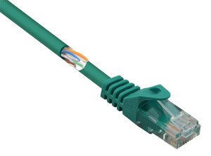 Kabel LAN Basetech BT-2270693, 1 szt., RJ45, CAT 5e, U/UTP, 0.25 m, zielony