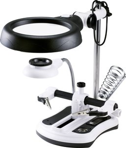 Lupa z oświetleniem LED TOOLCRAFT WLL-108 2.5 x, 5 x, 6 x, 10 x