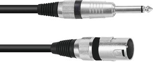 Przejściówka Omnitronic 3022519D [1x złącze męskie XLR 3 pin - 1x złącze męskie jack 6,3 mm (mono)] 10.00 m