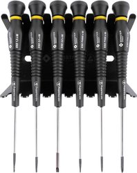 6-częściowy wkrętak do wkrętów z rowkiem i rowkiem krzyżowym w stojaku Zestaw wkrętaków Bernstein Tools  4-620