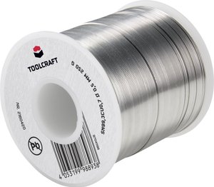 Cyna lutownicza bezołowiowa TOOLCRAFT  szpula Sn99,3Cu0,7 ROL1 250 g 0.5 mm