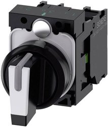 Przełącznik Siemens 3SU1100-2BL60-1NA0 pierścień przedni z tworzywa sztucznego czarny, biały 2 x 45 °  1 szt.