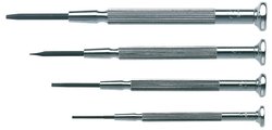 4-częściowy zestaw wkrętaków zegarmistrzowskich, płaskich 1,0x15, 1,6x20, 2,0x22, 2,4x25 Zestaw wkrętaków C.K  T4852P