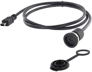 Złącze męskie USB encitech 1310-1011-02, USB Mini-B, 1.00 m, 1 szt.