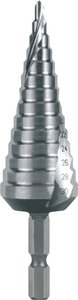 Wiertło stopniowe HSS, spiralnie żłobione z końcówką krzyżową Wiertło stożkowe stopniowe RUKO 101052H 1 szt.